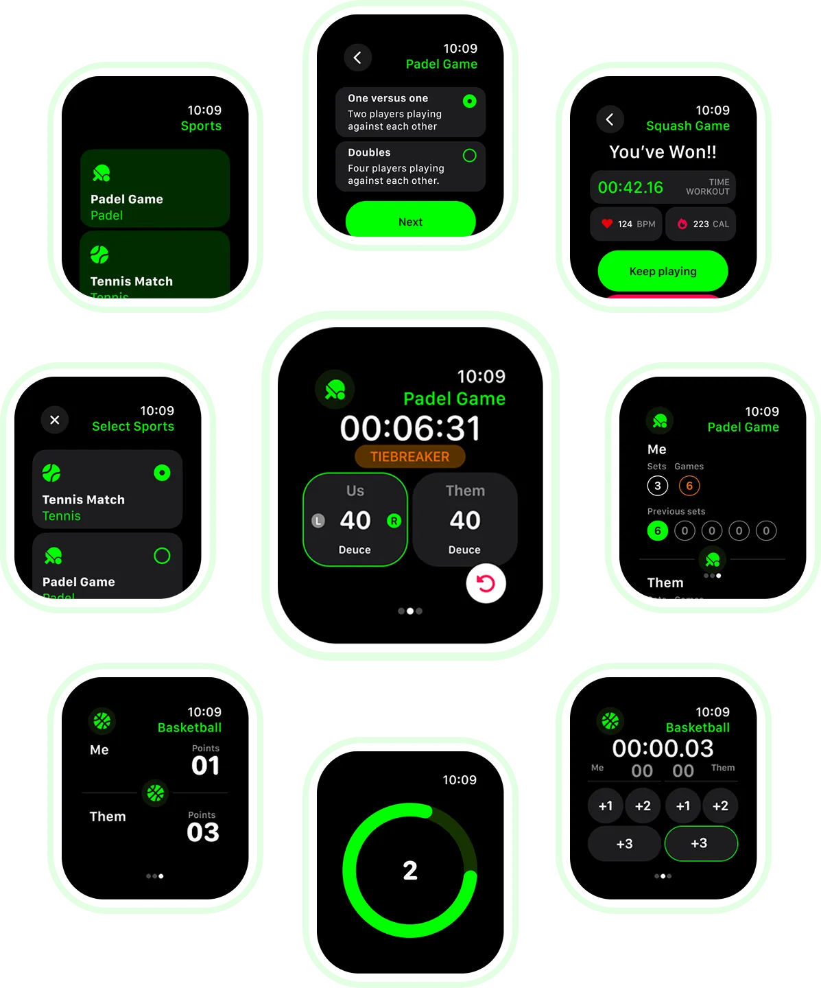 Apple Watch app screenshots